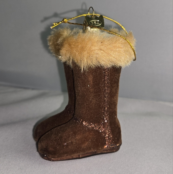 Kurt Adler Christmas Tree glass ornaments set of 3 Boots With The Fur - Picture 2 of 6